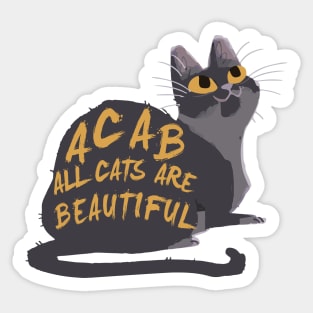 acab all cats are beautiful Sticker